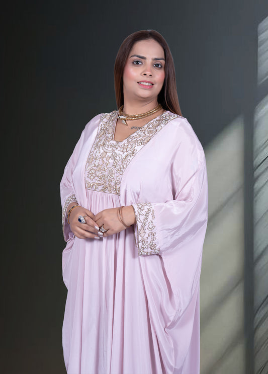 Light Pink Crape Choga with Pant - Bebo N Lolo