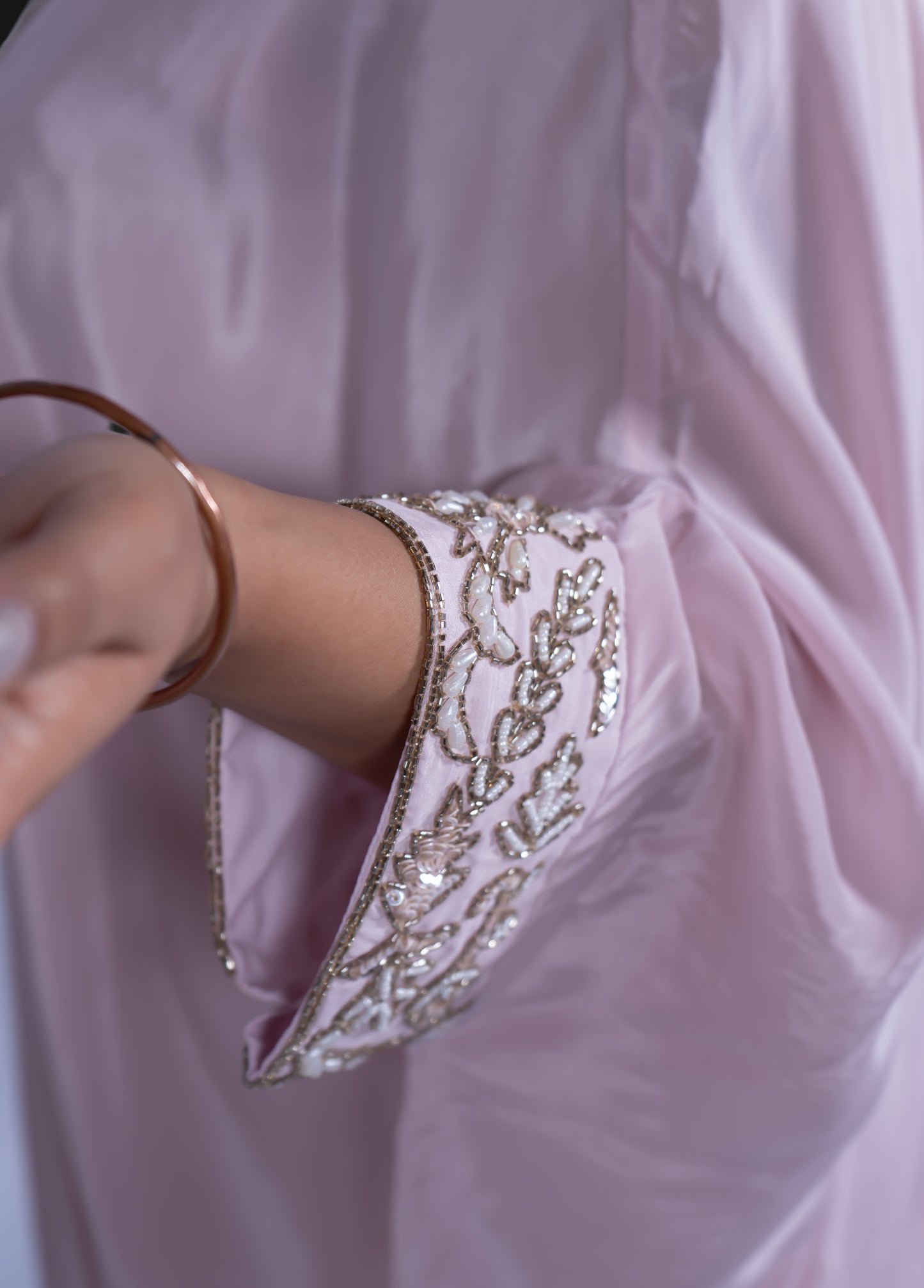 Light Pink Crape Choga with Pant - Bebo N Lolo