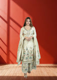 Off White Shimmer Tissue Garara Suit with Long Shirt & Heavy Dupatta | Gotta Patti Work | S–L Sizes - Bebo N Lolo