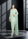Pista Green Pure Gorjit Handwork Suit with Embroidered Pants | Sizes S–L - Bebo N Lolo