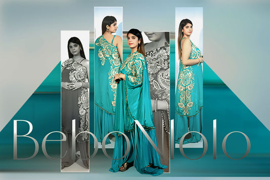 Top Trending Indo-Western Gowns for Women 2025 – Bebo n Lolo's Rama Green Cape Sharara Magic