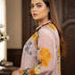 Woman wearing a floral blouse with a blurred background