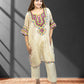 Light Gold Tissue Choga with Pant | Mirror Work | Sizes M–XL - Bebo N Lolo