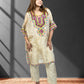 Light Gold Tissue Choga with Pant | Mirror Work | Sizes M–XL - Bebo N Lolo