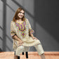 Light Gold Tissue Choga with Pant | Mirror Work | Sizes M–XL - Bebo N Lolo