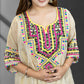 Light Gold Tissue Choga with Pant | Mirror Work | Sizes M–XL - Bebo N Lolo