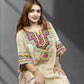 Light Gold Tissue Choga with Pant | Mirror Work | Sizes M–XL - Bebo N Lolo