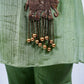 Ethereal Green Soft Simmer Crush Co-ord Set for Women | Beaded Elephant Motif | Sizes XS–5XL - Bebo N Lolo
