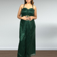 Bottle Green Pure Gorget Indo-Western Gown with Cape | Sequence & Cut Dana Work | Sizes XS–4XL - Bebo N Lolo
