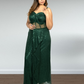 Bottle Green Pure Gorget Indo-Western Gown with Cape | Sequence & Cut Dana Work | Sizes XS–4XL - Bebo N Lolo