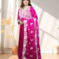 Hot Pink Chinnon Anarkali with Dupatta | Thread & Cut Dana Work | Sizes S–L - Bebo N Lolo