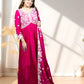 Hot Pink Chinnon Anarkali with Dupatta | Thread & Cut Dana Work | Sizes S–L - Bebo N Lolo