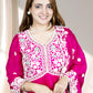 Hot Pink Chinnon Anarkali with Dupatta | Thread & Cut Dana Work | Sizes S–L - Bebo N Lolo