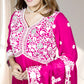 Hot Pink Chinnon Anarkali with Dupatta | Thread & Cut Dana Work | Sizes S–L - Bebo N Lolo