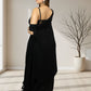 Black Pure Georgette Indo-Western Gown with Cape | Sequence & Cut Dana Work | XS–4XL sizes - Bebo N Lolo