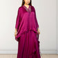 Royal Satin Short Kurta with Dhoti Skirt | Cut Dana, Sequence & Crystal Work | Indo-Western - Bebo N Lolo