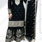 Black Chinnon Garara Suit with Heavy Dupatta | Sequence & Pearl Work | Sizes M–XL - Bebo N Lolo