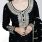 Black Chinnon Garara Suit with Heavy Dupatta | Sequence & Pearl Work | Sizes M–XL - Bebo N Lolo