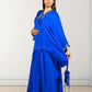 Royal Satin Short Kurta with Dhoti Skirt | Cut Dana, Sequence & Crystal Work | Indo-Western - Bebo N Lolo