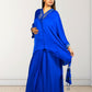 Royal Satin Short Kurta with Dhoti Skirt | Cut Dana, Sequence & Crystal Work | Indo-Western - Bebo N Lolo