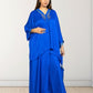 Royal Satin Short Kurta with Dhoti Skirt | Cut Dana, Sequence & Crystal Work | Indo-Western - Bebo N Lolo