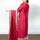 Hot Pink Chinon Suit with Palazzo & Dupatta | Mirror & Sequence Embroidery | Sizes M–XL - Bebo N Lolo