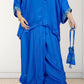 Royal Satin Short Kurta with Dhoti Skirt | Cut Dana, Sequence & Crystal Work | Indo-Western - Bebo N Lolo