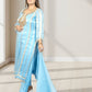 Silk Organza Suit with Santoon Pant & Dupatta | Dabka, Pearl & Lace Work | Green, Lavender & Sky Blue | Sizes M–XL - Bebo N Lolo