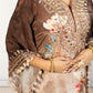 Peach & Brown Digital Print Kaftan with Pant | Gotta Patti Work | Crape Fabric | Sizes L–XL - Bebo N Lolo