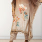 Peach & Brown Digital Print Kaftan with Pant | Gotta Patti Work | Crape Fabric | Sizes L–XL - Bebo N Lolo