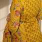 Mustard Pure Cotton A-Line Suit with Pant & Dupatta | Mirror & Lace Work | Sizes S–M - Bebo N Lolo