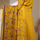 Mustard Pure Cotton A-Line Suit with Pant & Dupatta | Mirror & Lace Work | Sizes S–M - Bebo N Lolo