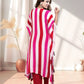 Red & Pink Crape Kaftan with Pant | Mirror & Gotta Work | Sizes M–XL - Bebo N Lolo