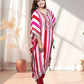 Red & Pink Crape Kaftan with Pant | Mirror & Gotta Work | Sizes M–XL - Bebo N Lolo