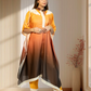 Double Shaded Ombré Satin Choga with Pant | Hand Pearl & Cut Dana Work | Sizes L–XXL - Bebo N Lolo