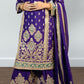 Purple Chinon Suit with Heavy Garara & Dupatta | Sequence Embroidery