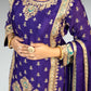 Purple Chinon Suit with Heavy Garara & Dupatta | Sequence Embroidery