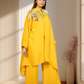 Mustard Chinon Choga with Plazo | Embroidery & Cut Dana Work | Sizes L–XXL - Bebo N Lolo