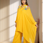 Mustard Chinon Choga with Plazo | Embroidery & Cut Dana Work | Sizes L–XXL - Bebo N Lolo