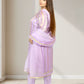 Silk Organza Suit with Santoon Pant & Dupatta | Dabka, Pearl & Lace Work | Green, Lavender & Sky Blue | Sizes M–XL - Bebo N Lolo