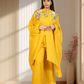 Mustard Chinon Choga with Plazo | Embroidery & Cut Dana Work | Sizes L–XXL - Bebo N Lolo