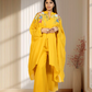 Mustard Chinon Choga with Plazo | Embroidery & Cut Dana Work | Sizes L–XXL - Bebo N Lolo