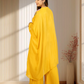Mustard Chinon Choga with Plazo | Embroidery & Cut Dana Work | Sizes L–XXL - Bebo N Lolo