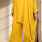 Mustard Chinon Choga with Plazo | Embroidery & Cut Dana Work | Sizes L–XXL - Bebo N Lolo