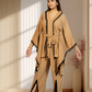 Mouse Armani Georgette Choga with Pant | Crystal & Lace Work | Indo Western | Sizes L–XXL - Bebo N Lolo