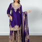 Purple Chinon Suit with Sharara & Dupatta | Jari & Handwork Embroidery | Sizes XL–XXL - Bebo N Lolo
