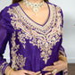 Purple Chinon Suit with Sharara & Dupatta | Jari & Handwork Embroidery | Sizes XL–XXL - Bebo N Lolo