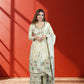 Off White Shimmer Tissue Garara Suit with Long Shirt & Heavy Dupatta | Gotta Patti Work | S–L Sizes - Bebo N Lolo