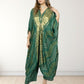 Gazi Silk Kaftan with Pant | Baati Print | Green & Purple Available | XL–XXL Sizes - Bebo N Lolo