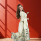 Off White Shimmer Tissue Garara Suit with Long Shirt & Heavy Dupatta | Gotta Patti Work | S–L Sizes - Bebo N Lolo